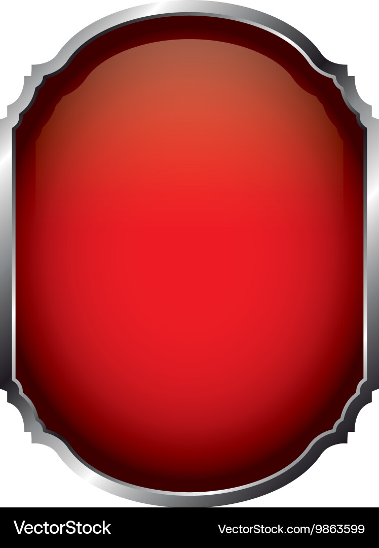 Frame with silver border isolated icon design Vector Image