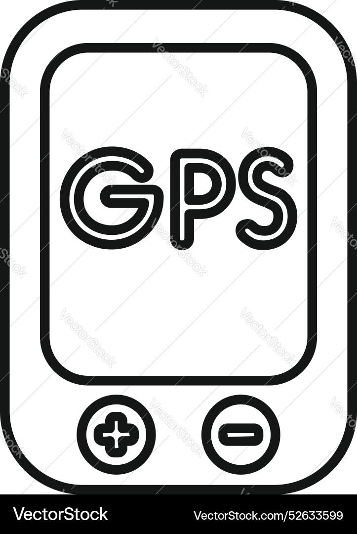 Gps navigator device showing text for global Gps navigator device showing text for global vector image