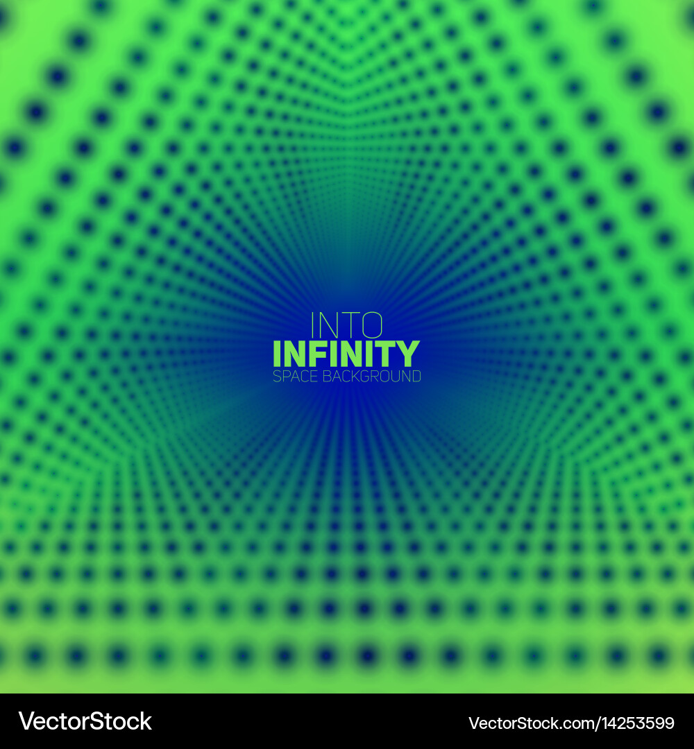 Infinite triangular tunnel Vector Image