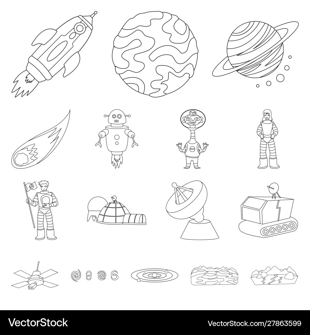 Isolated object space and galaxy symbol Isolated object space and galaxy symbol vector image