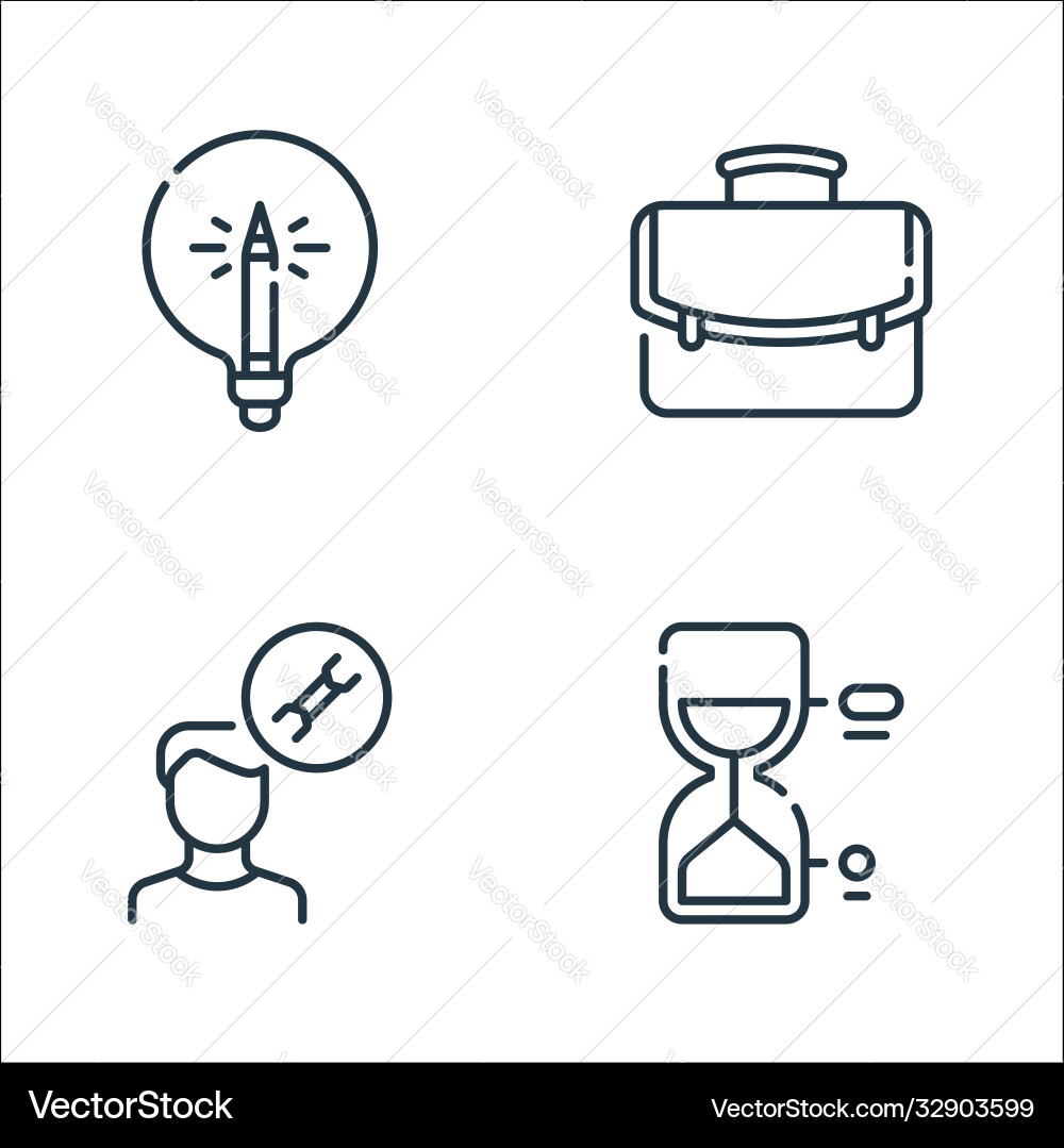 Life skills line icons linear set quality Life skills line icons linear set quality vector image