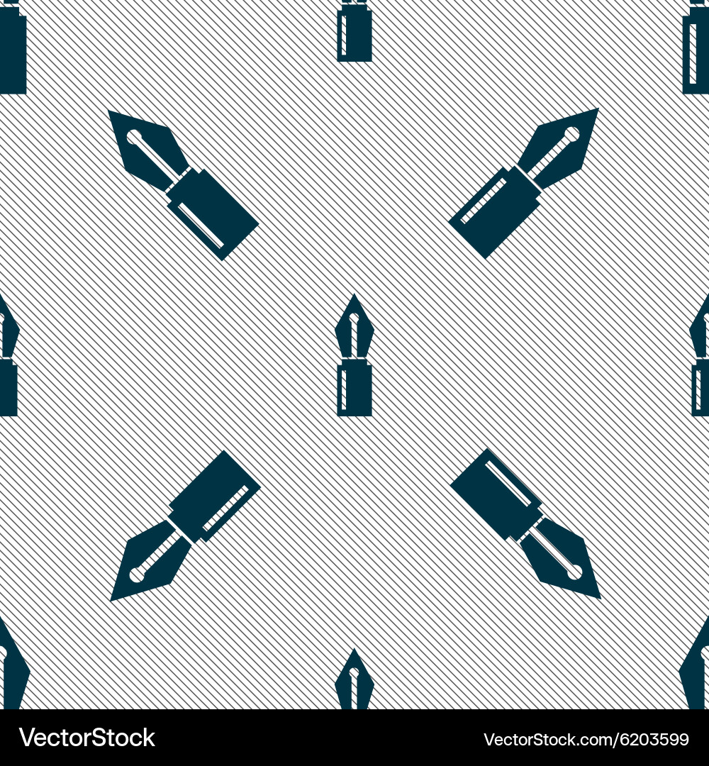 Pen sign icon edit content button seamless pattern vector image