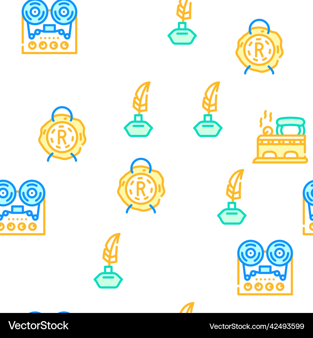 Retro stuff devices seamless pattern Vector Image