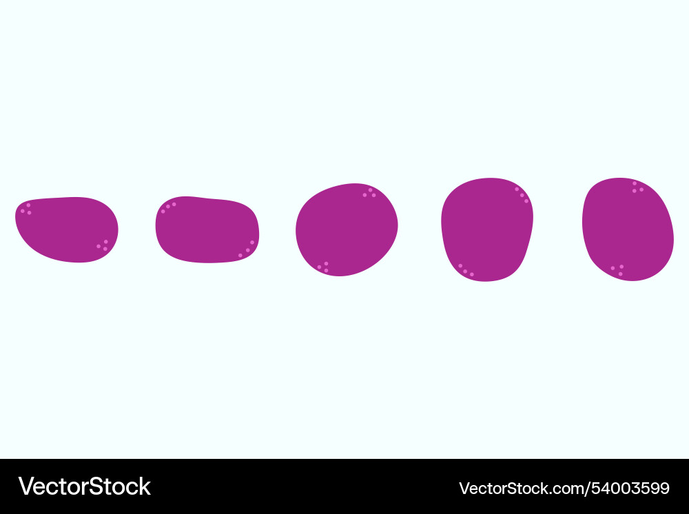 Simple blob abstract shape design set vector image