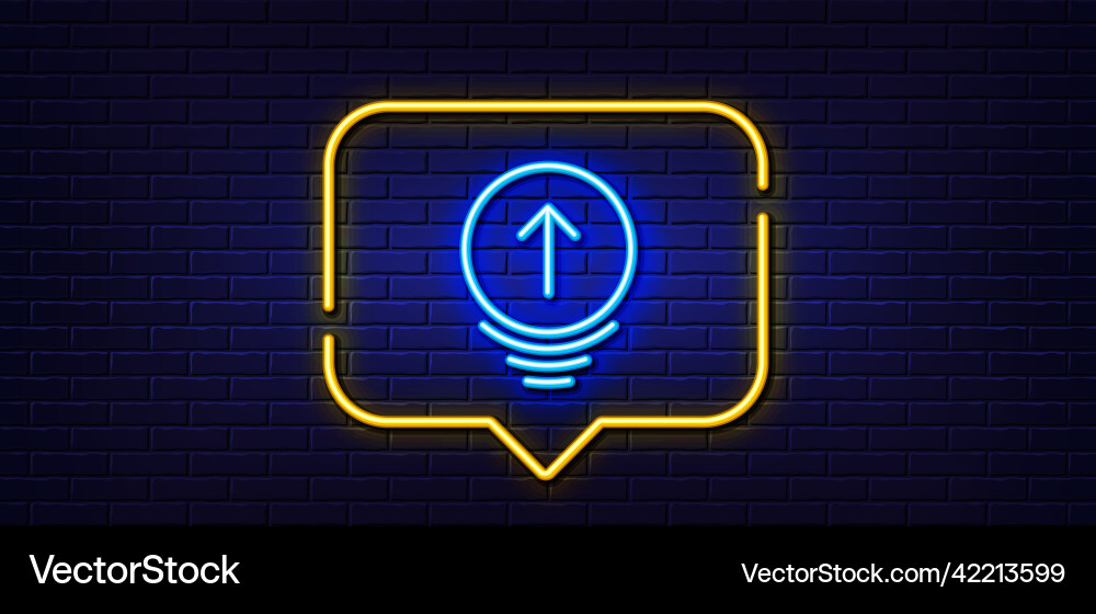 Swipe up line icon scrolling arrow sign landing vector image