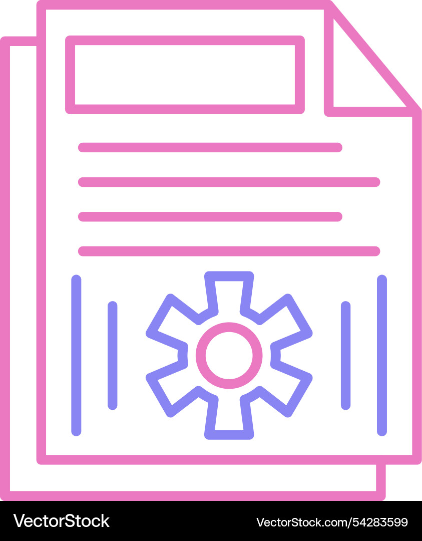 Tasks line two colour icon vector image