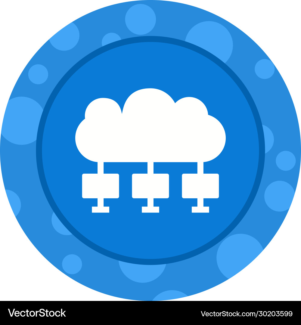 Unique cloud computing glyph icon Vector Image