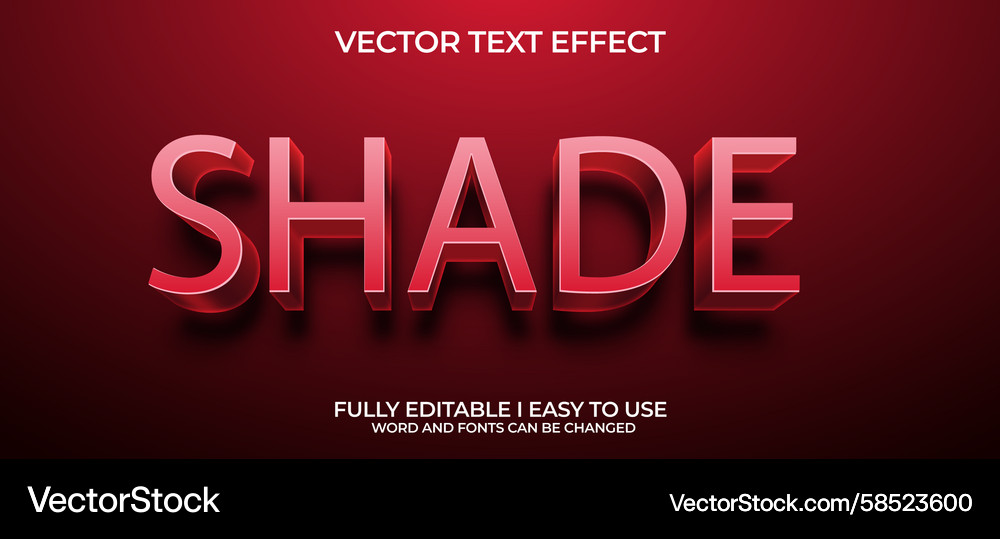 3D Text Effect - Editable Vector Image