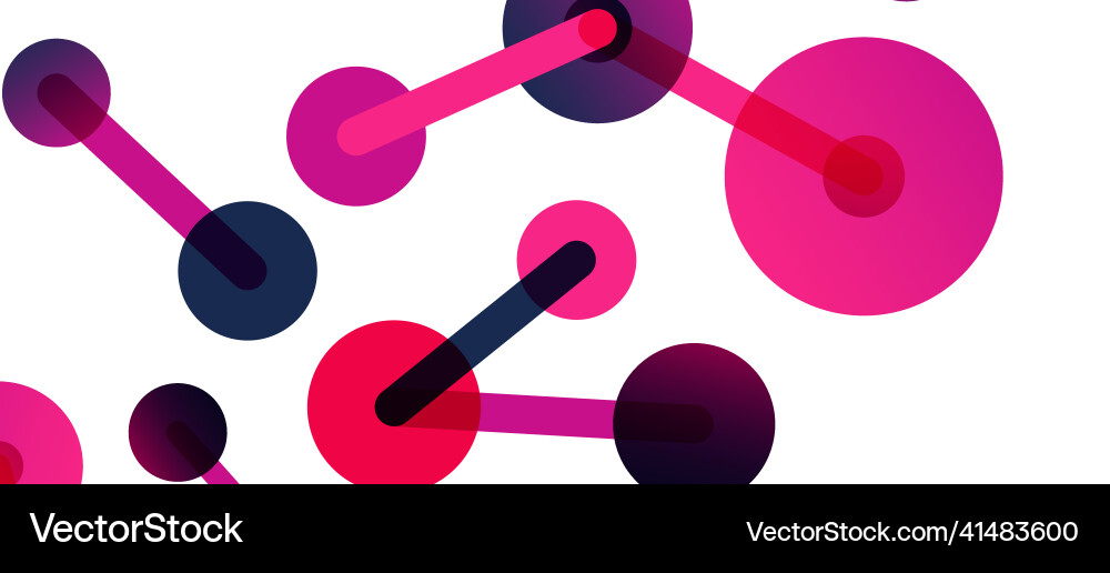Abstract background round dots connected by lines Vector Image