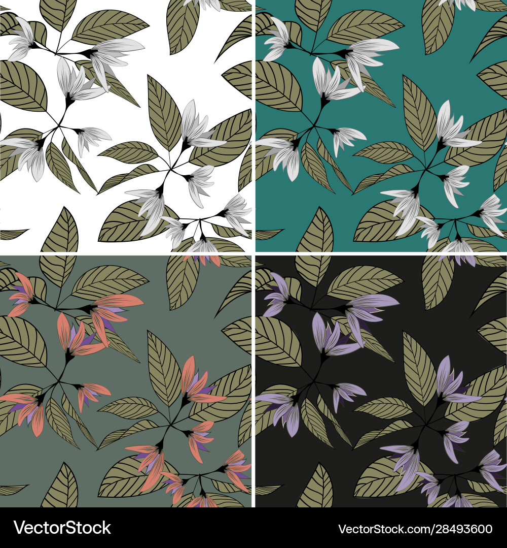 Abstract flowers for print design spring pattern Abstract flowers for print design spring pattern Vector Image