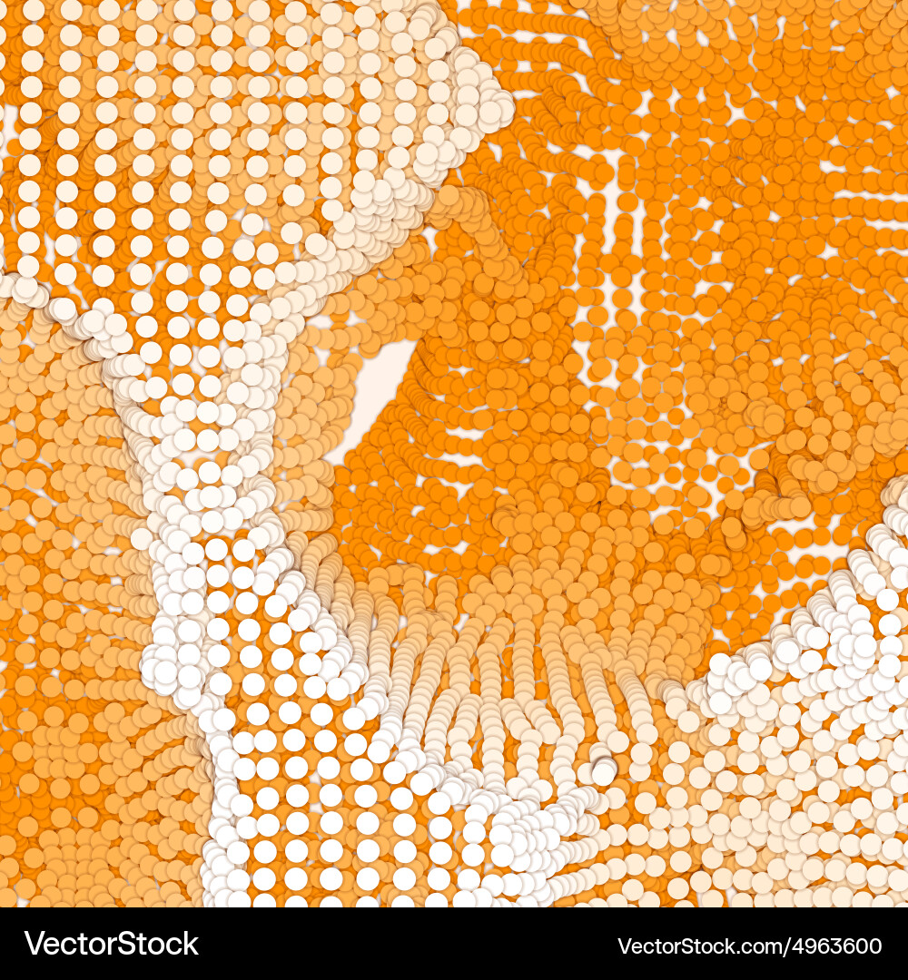 Array of paper cut circles with shadows in form vector image
