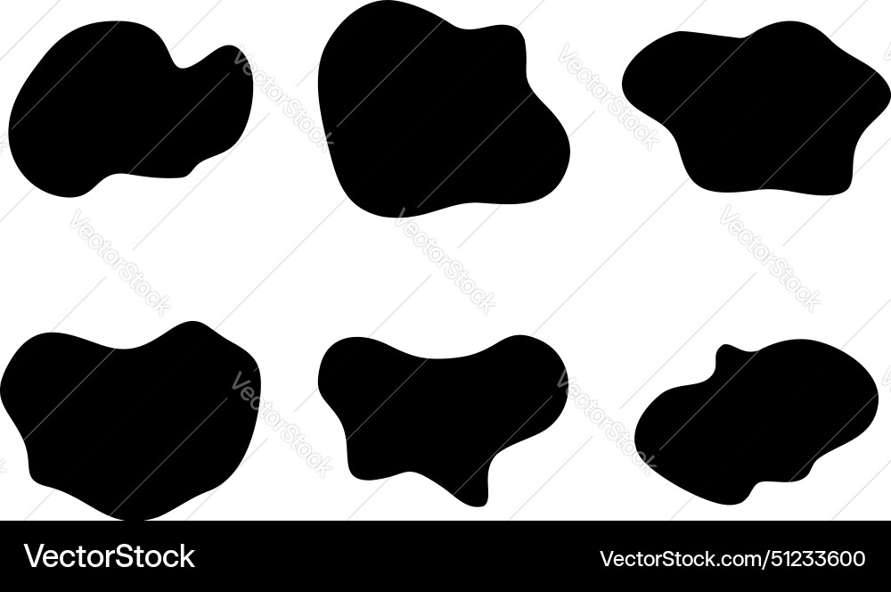 Blobs fluid liquid shapes symbol visual set Vector Image