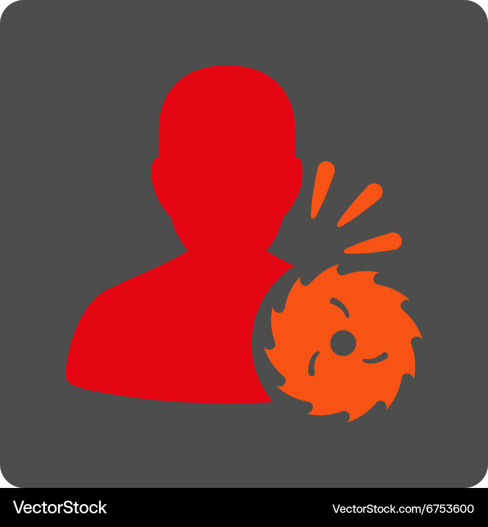 Body execution rounded square button vector image