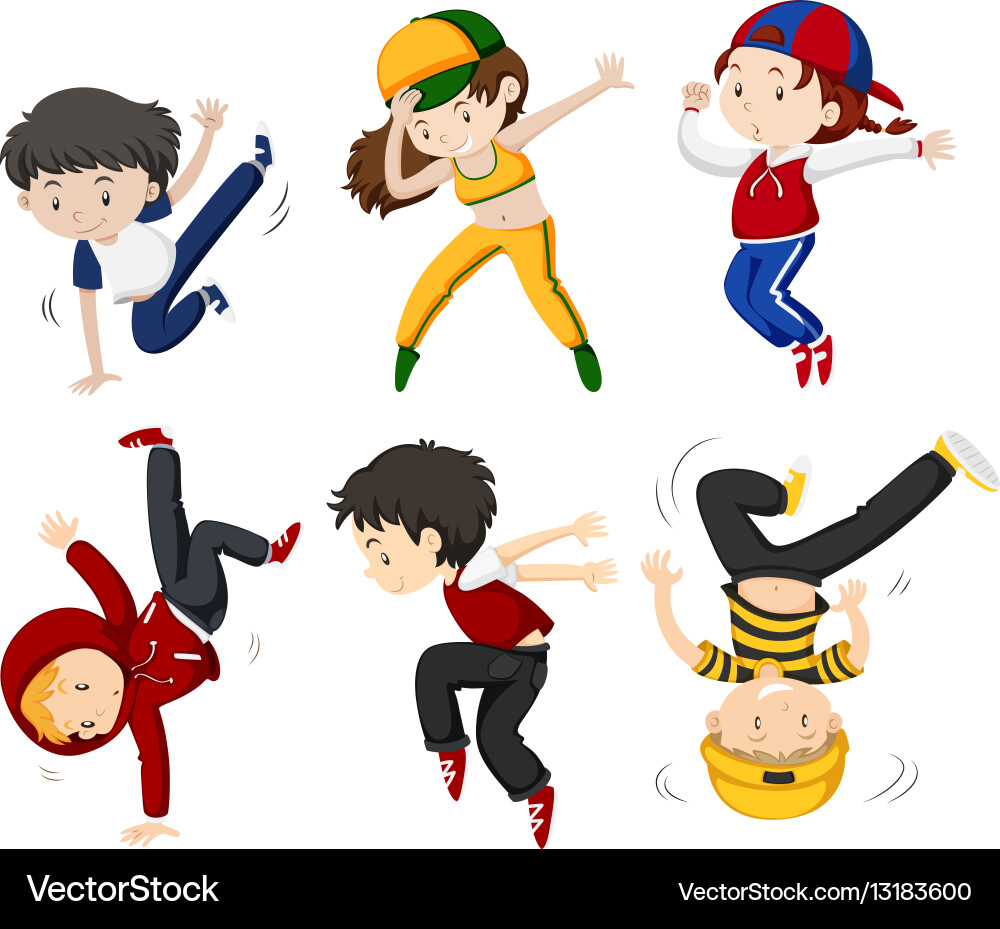 Boy and girl dancing Vector Image