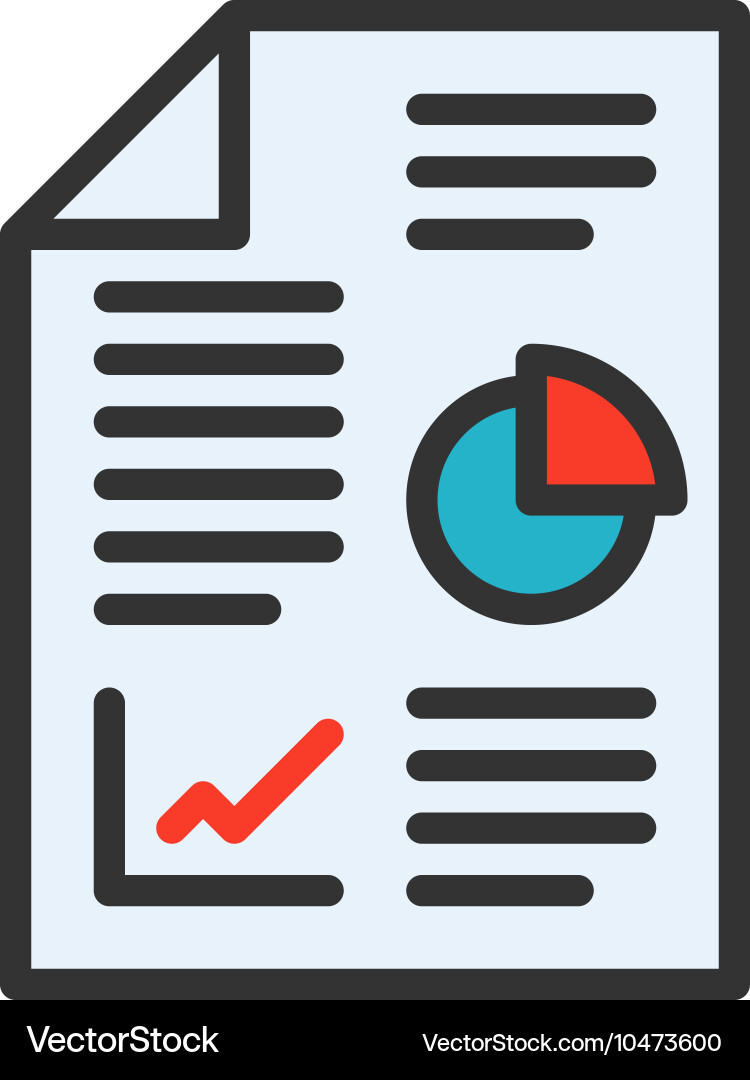 Business report icon Royalty Free Vector Image