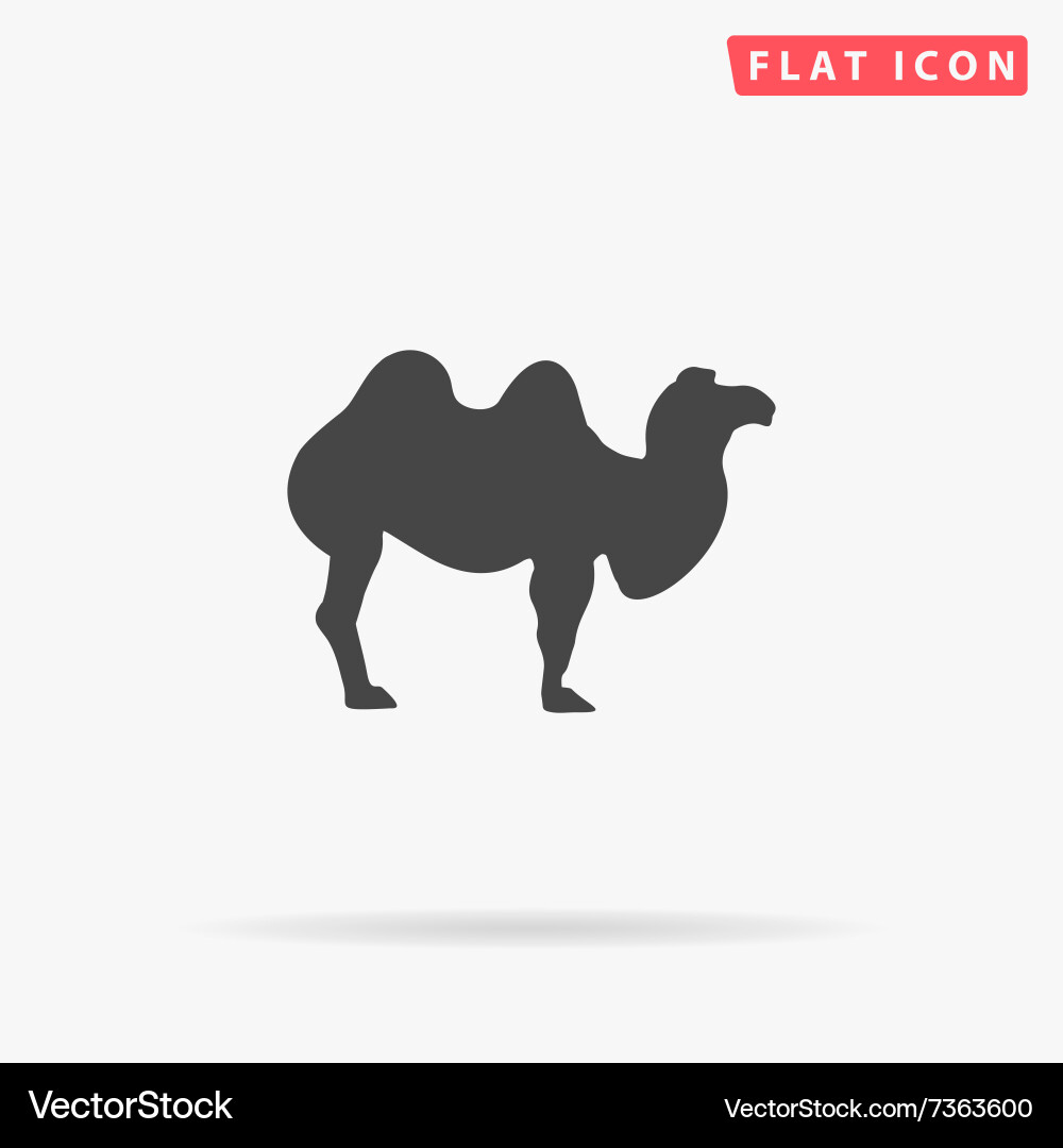 Camel simple flat icon Vector Image