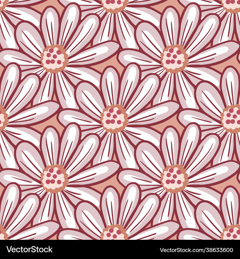Contoured spring time seamless pattern Contoured spring time seamless pattern vector image
