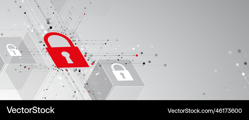 Cybersecurity and information or network Cybersecurity and information or network vector image