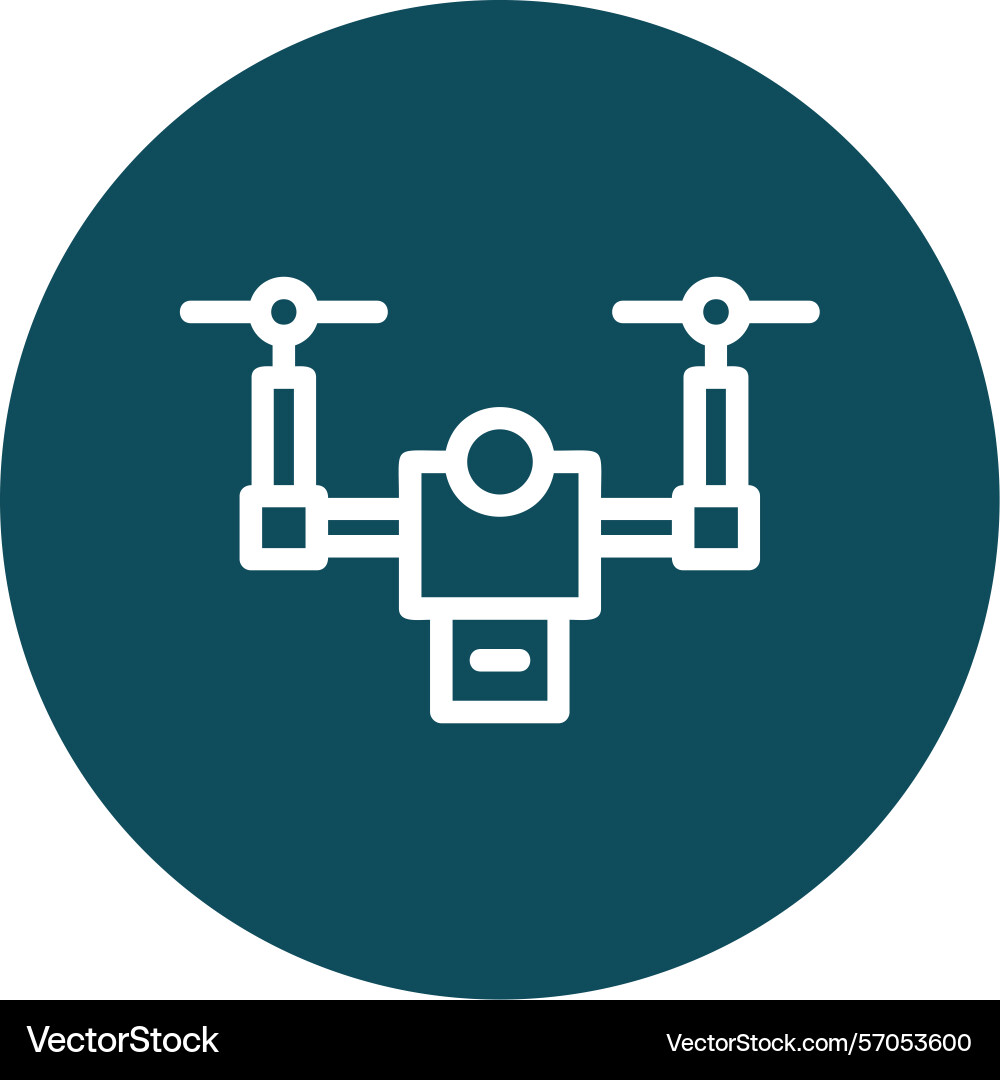 Drone line circle style icon design Vector Image