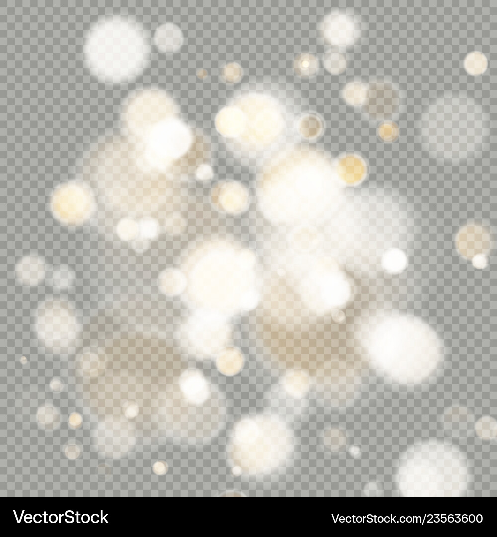 Effect of bokeh circles isolated on transparent Effect of bokeh circles isolated on transparent Vector Image