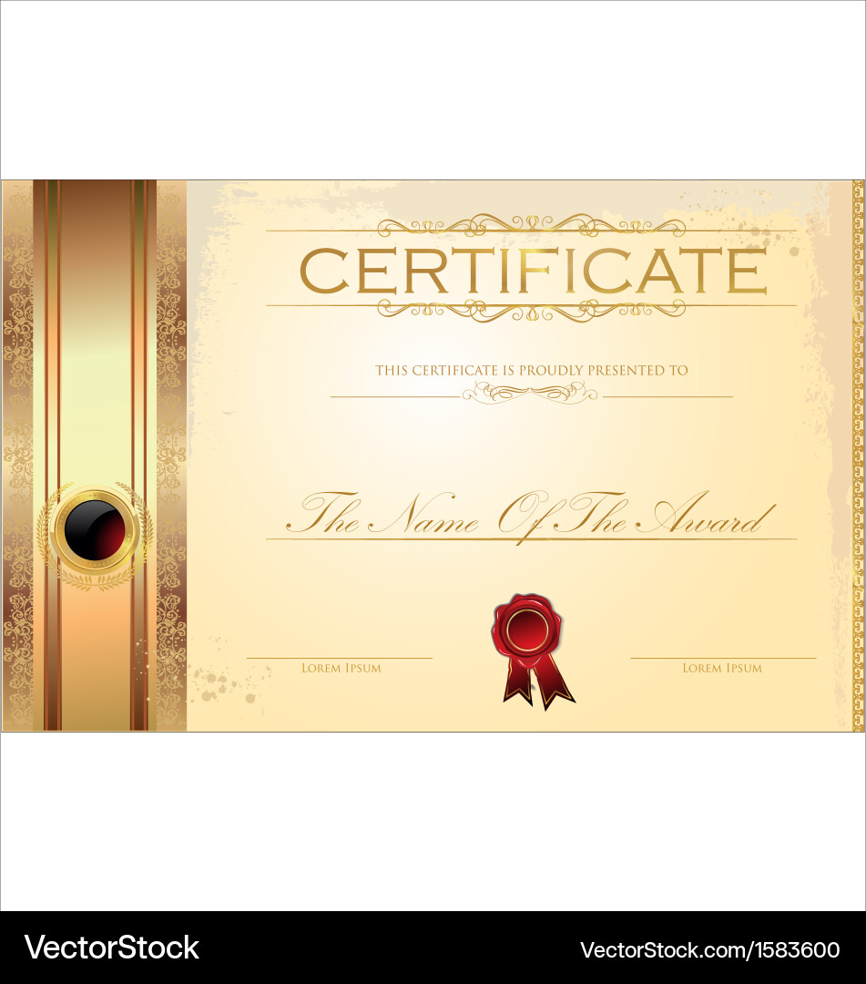 Elegant Certificate Template Vector Image