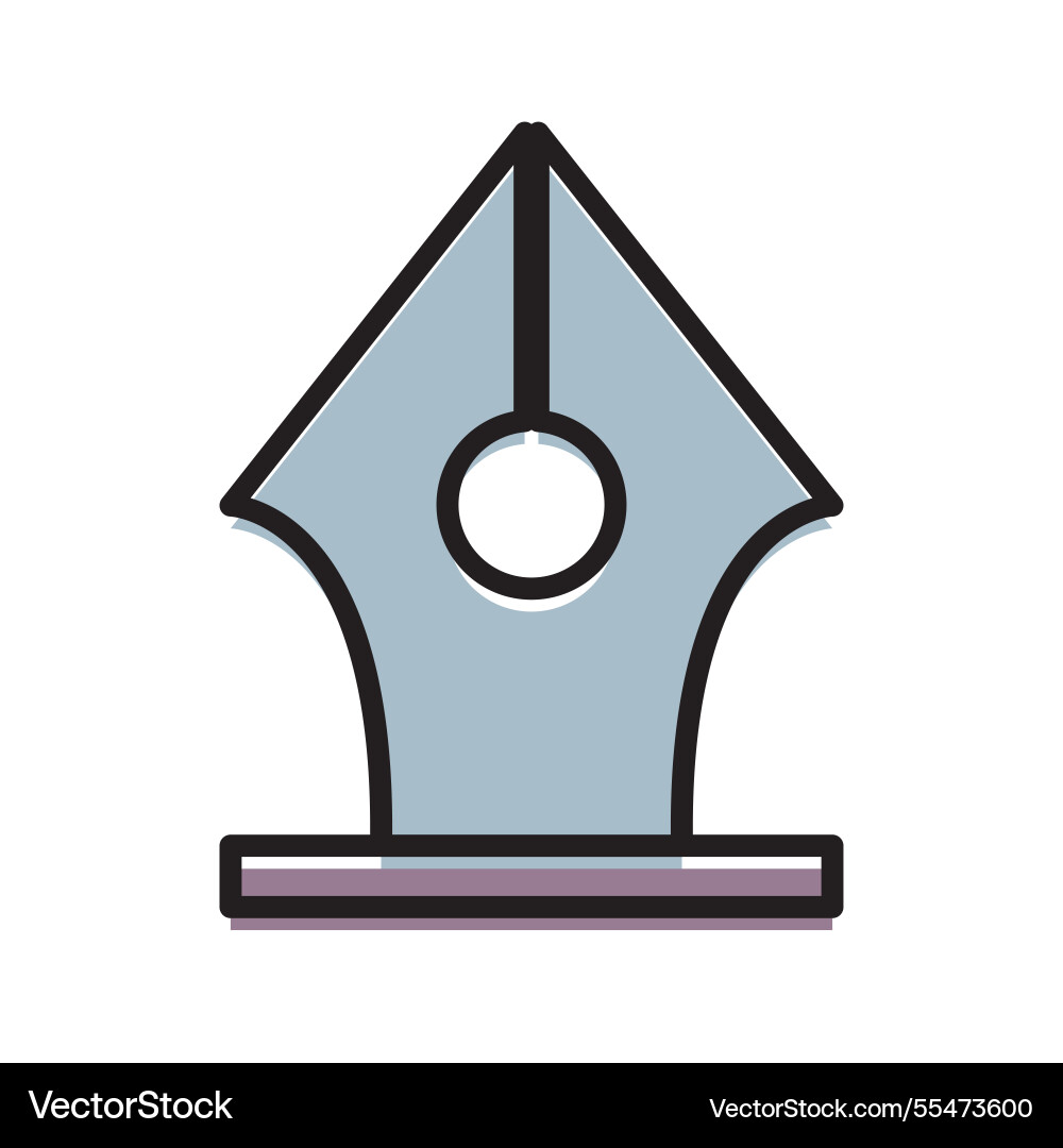 Flat and colorful pen nib design perfect Flat and colorful pen nib design perfect vector image