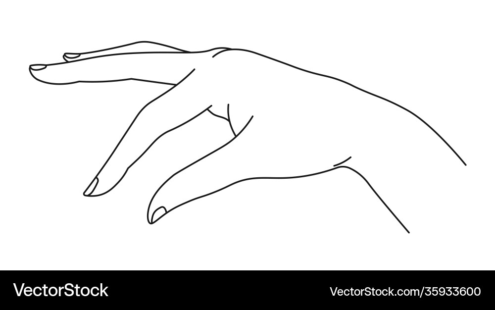 Gesture language or gesturing line art Vector Image