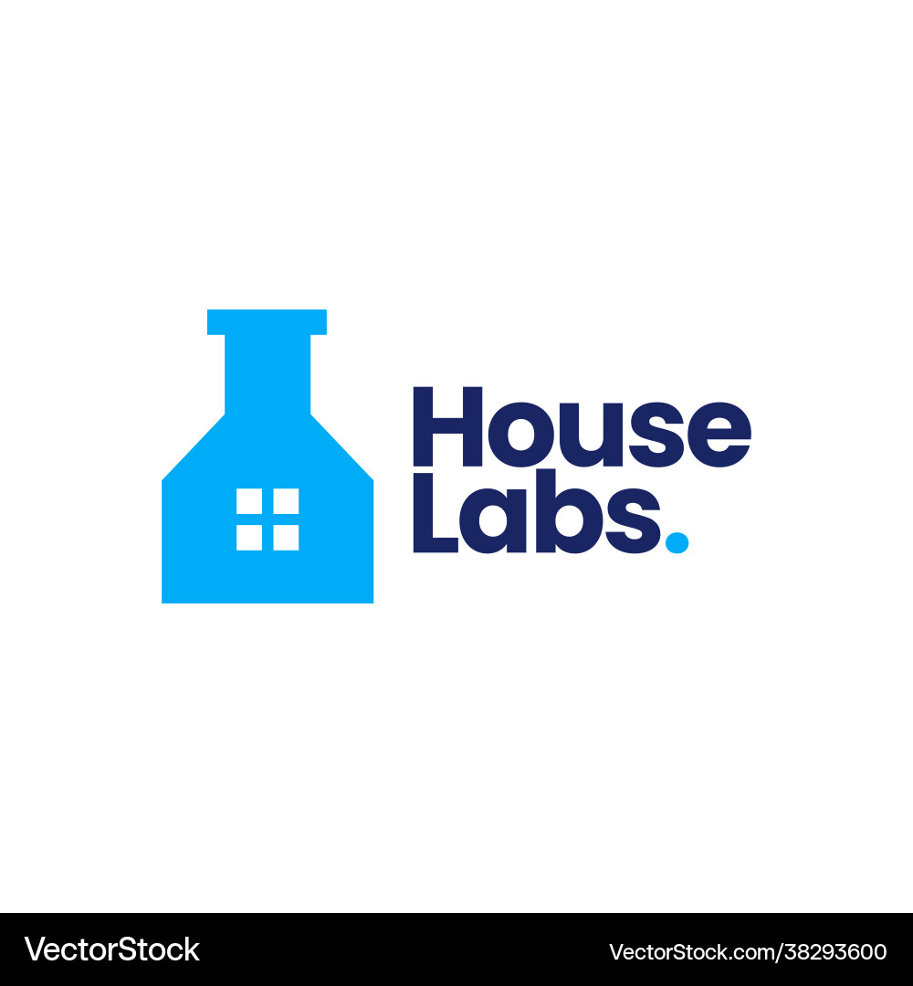 House lab home laboratory logo icon House lab home laboratory logo icon vector image