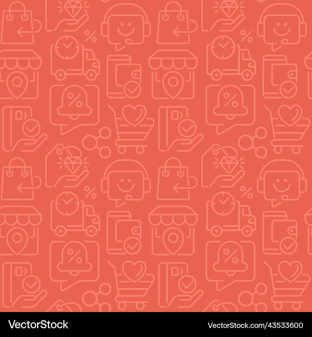 Internet shop abstract seamless pattern Vector Image