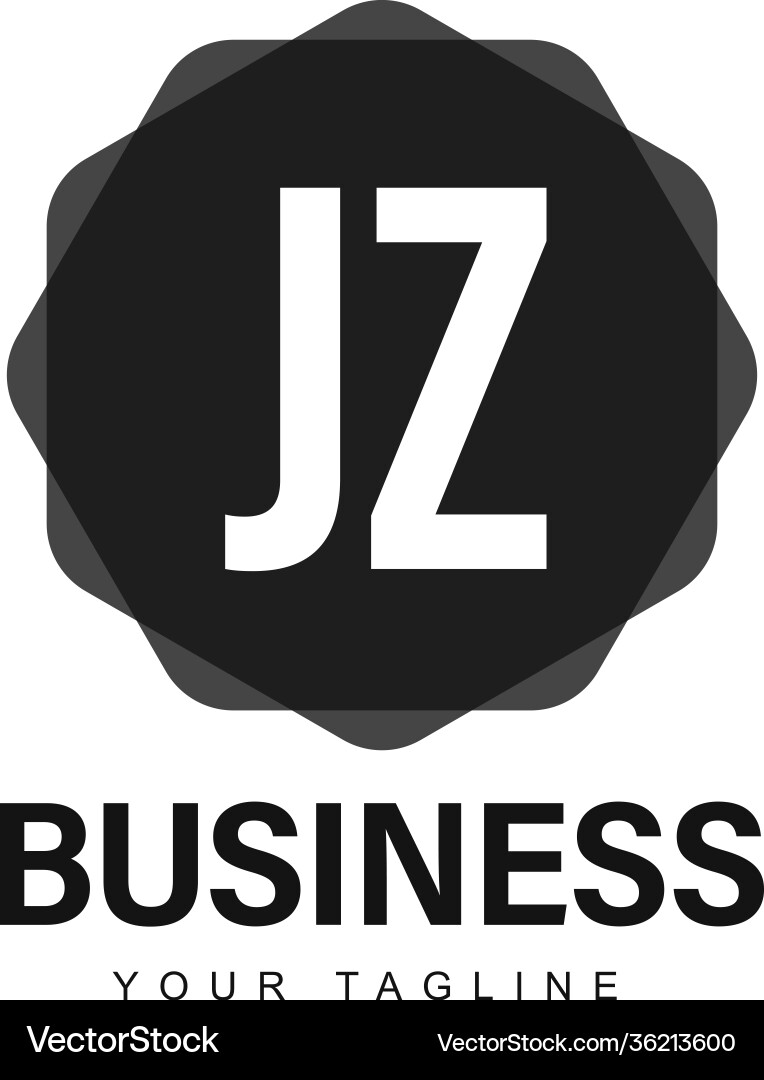 Jz initial a logo design with abstract style Jz initial a logo design with abstract style Vector Image