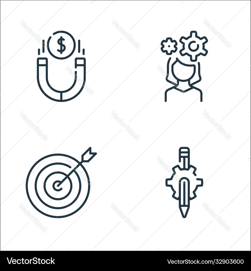 Life skills line icons linear set quality Life skills line icons linear set quality vector image