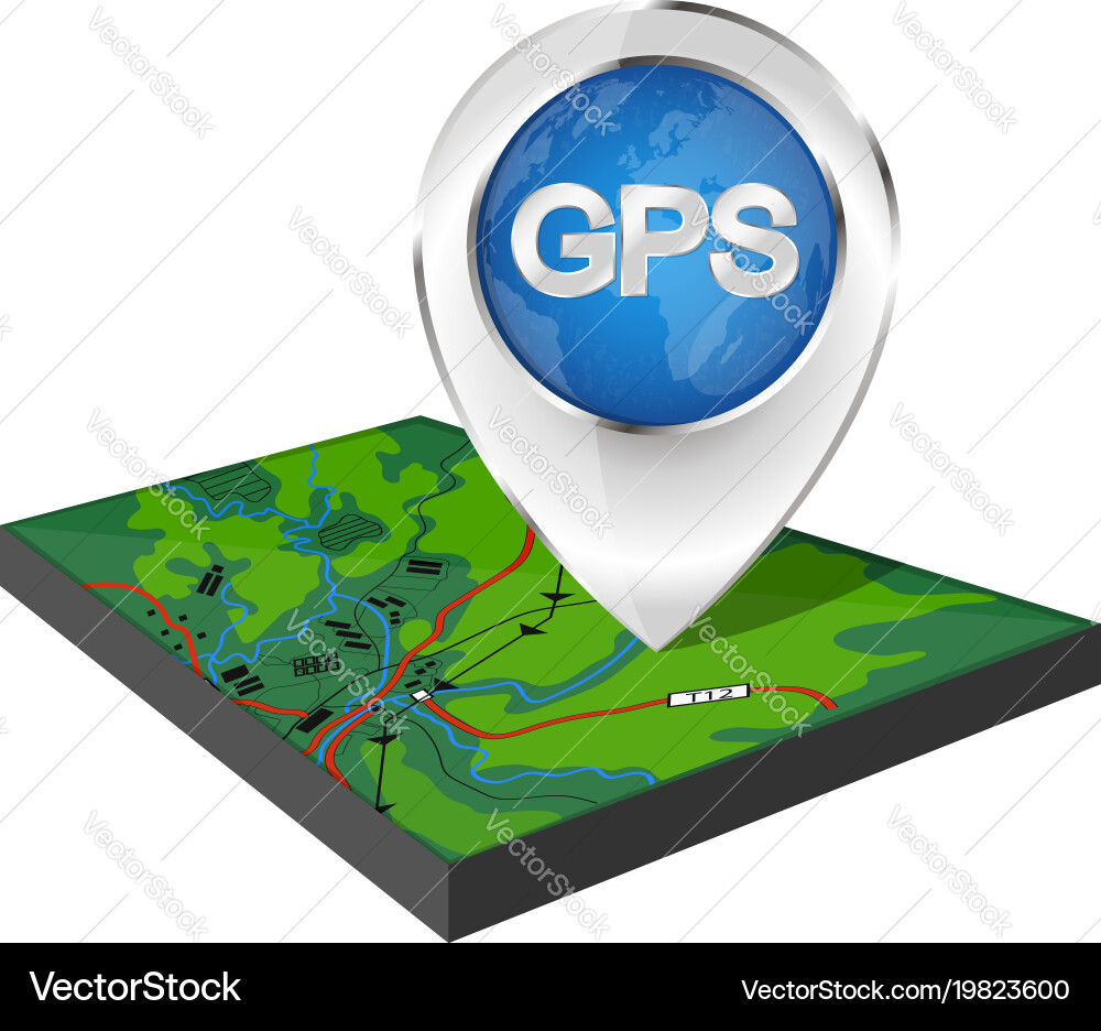 Map navigation marker vector image