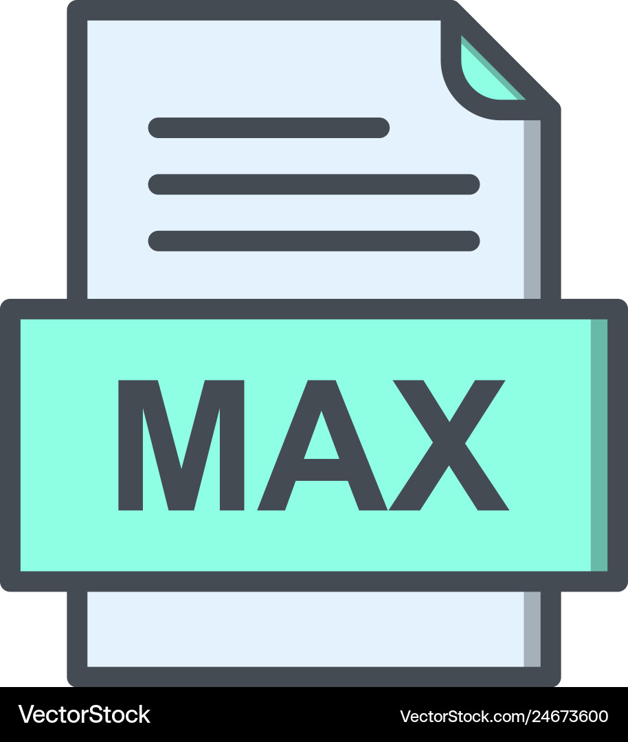 Max file document icon vector image