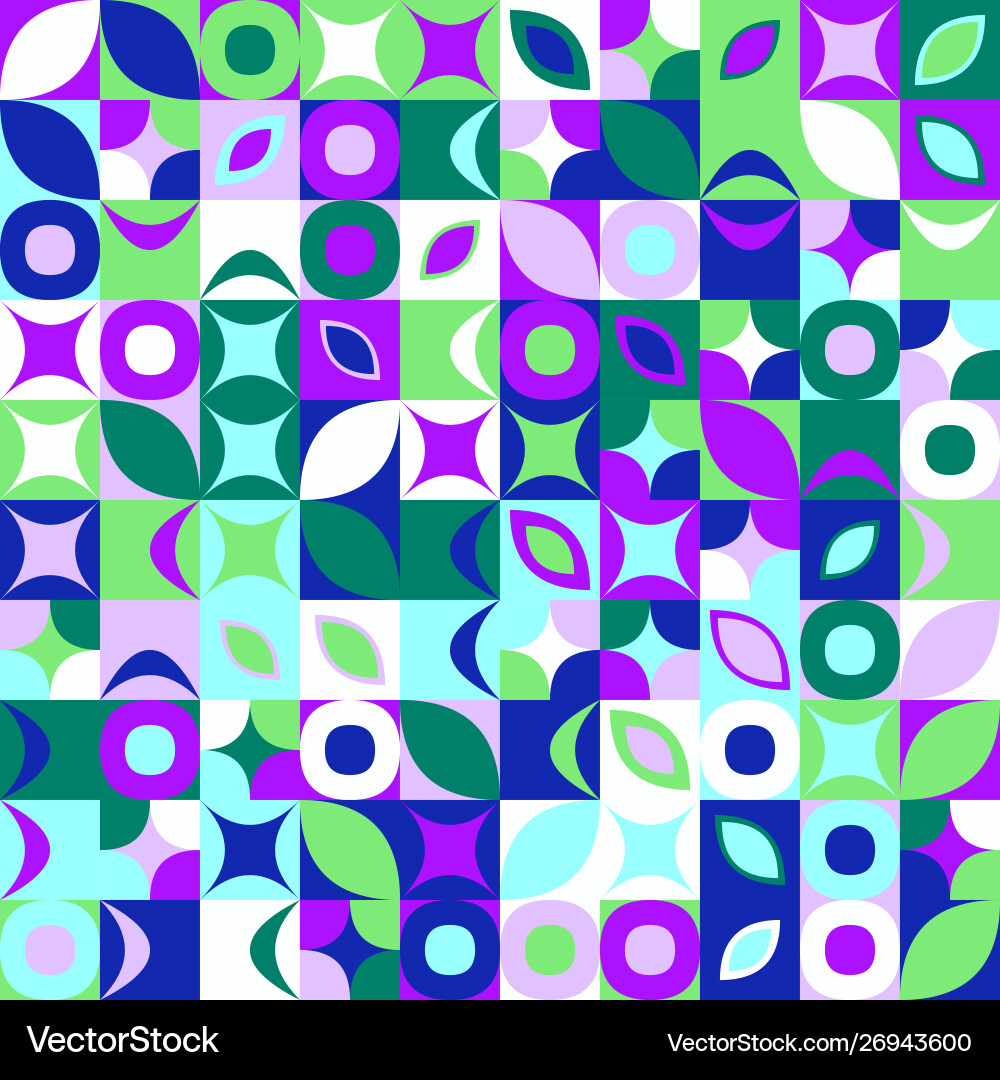 Mosaic pattern background - colorful abstract vector image