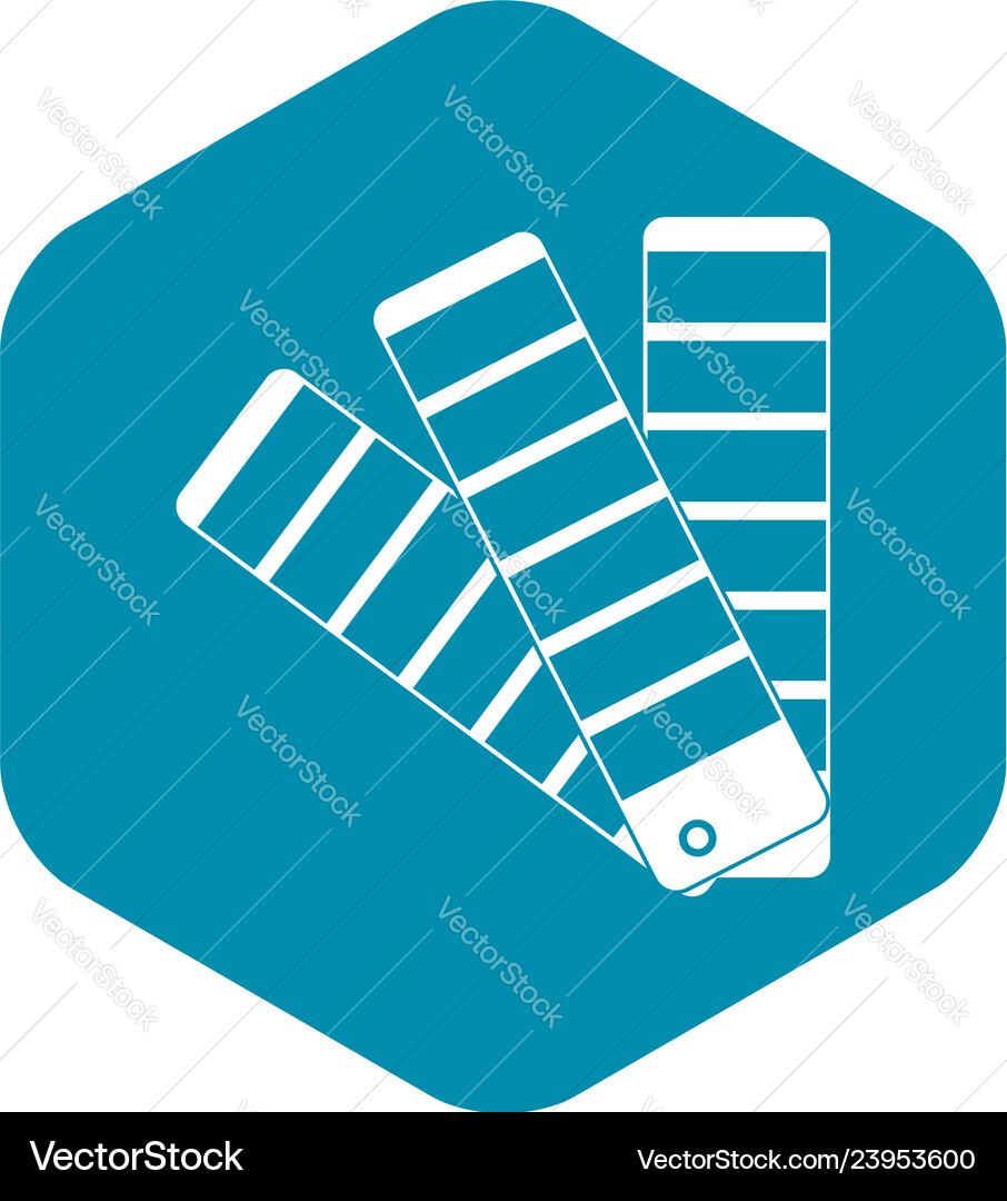 Paint color selection booklet icon simple style Paint color selection booklet icon simple style Vector Image