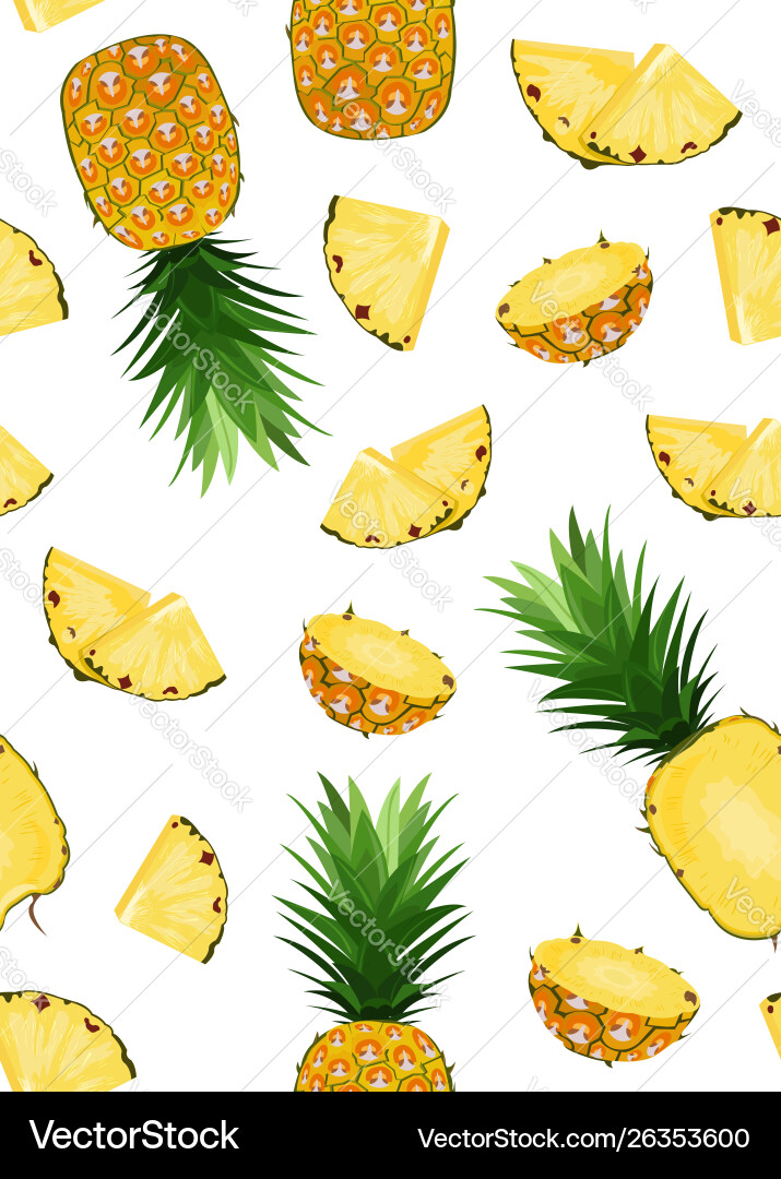 Pineapple Slice Pattern vector image