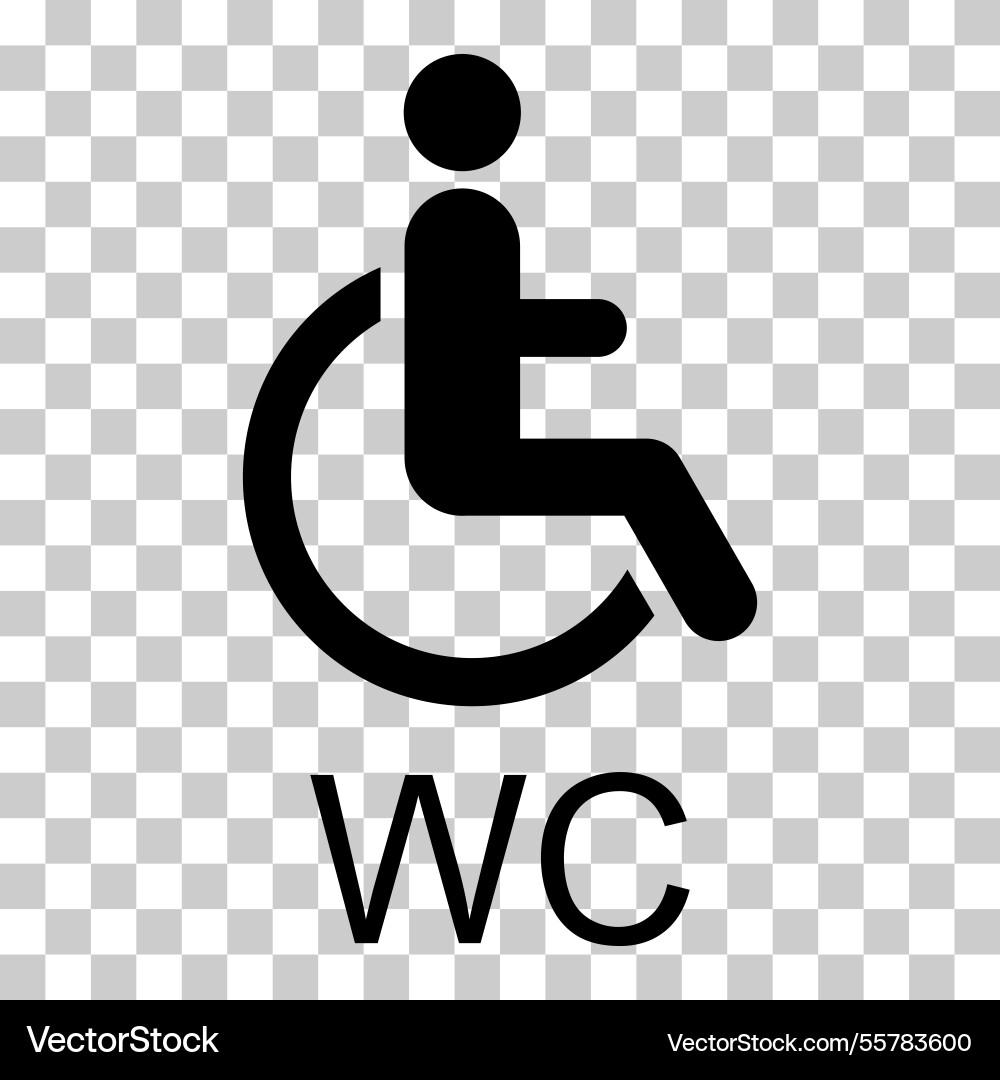 Restroom wheelchair wc symbol flat web button Restroom wheelchair wc symbol flat web button vector image