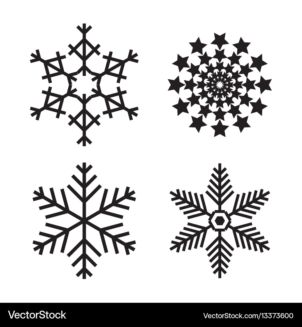 Snowflake simple icon isolated on white background Snowflake simple icon isolated on white background vector image
