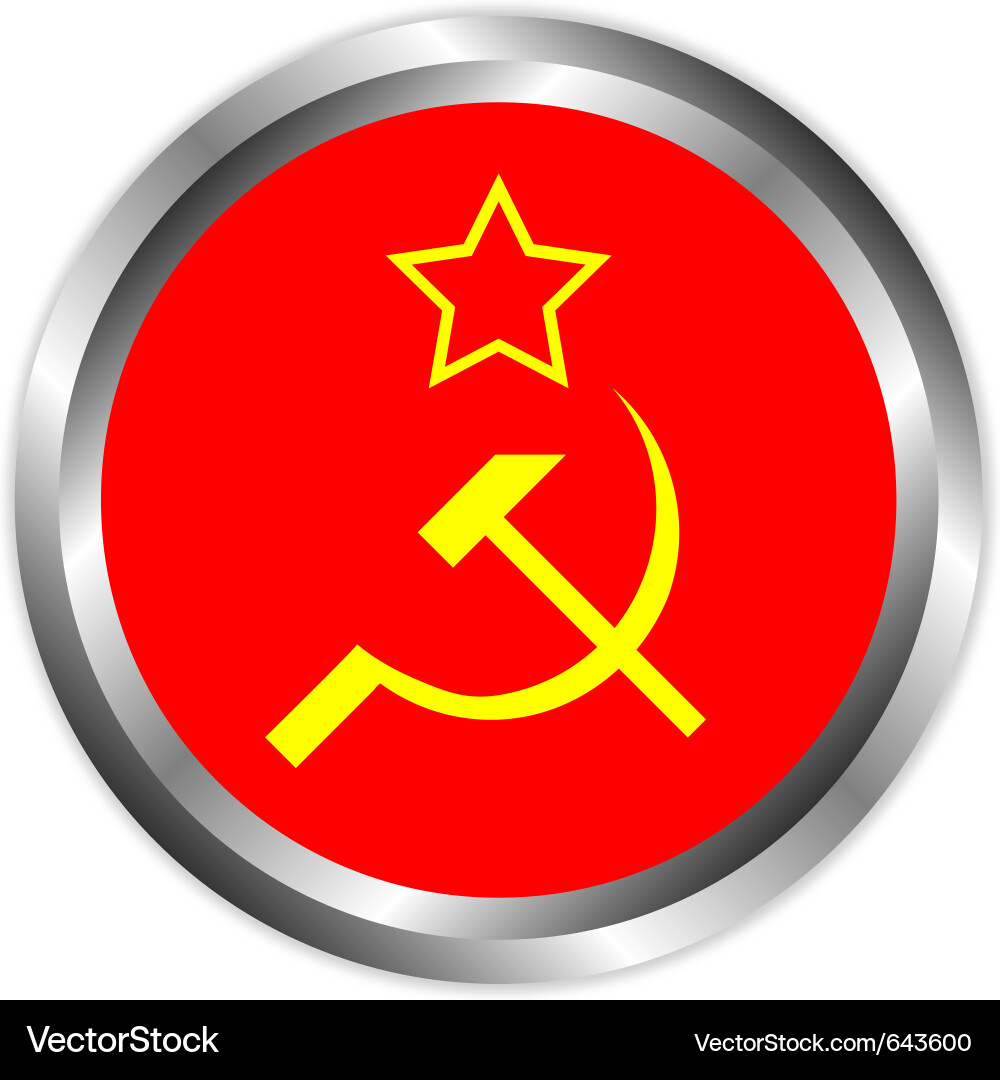 Soviet union flag icon or button vector image