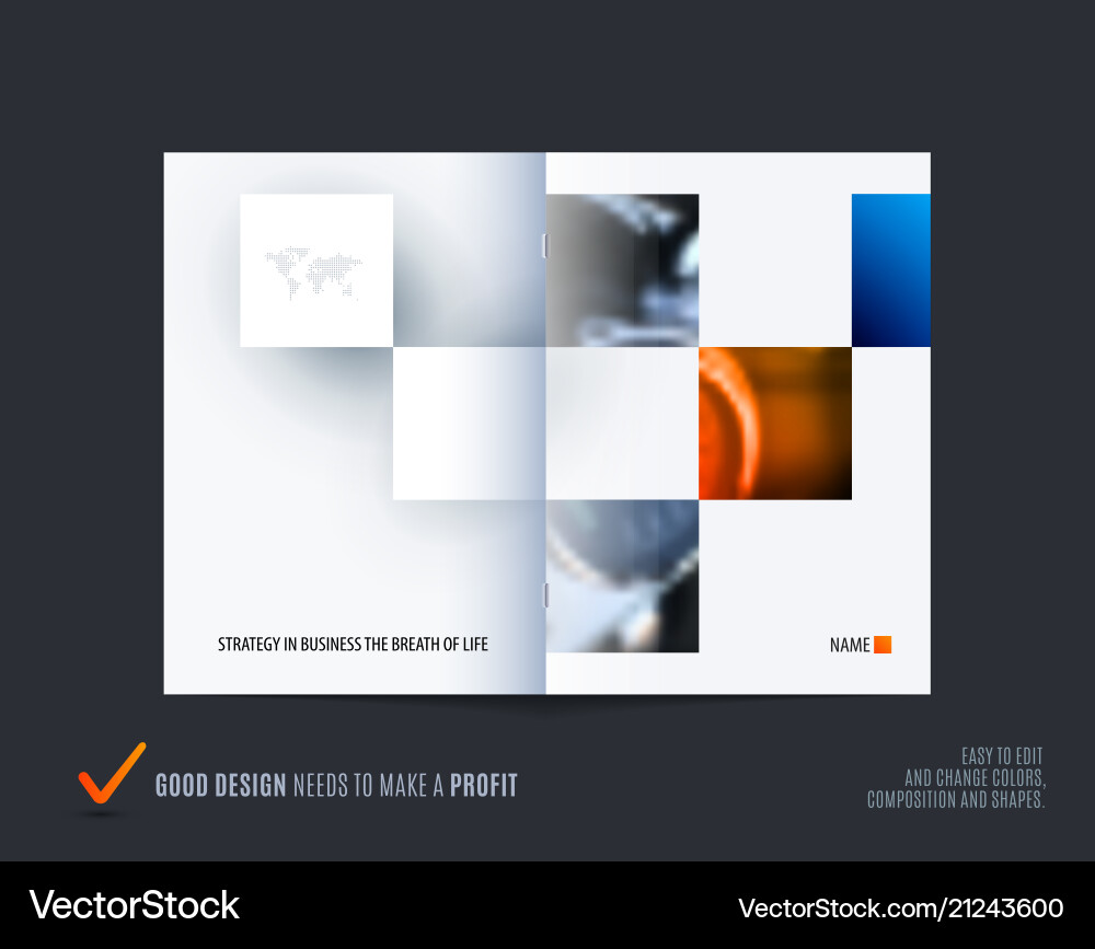 Square design presentation template with colourful Square design presentation template with colourful vector image