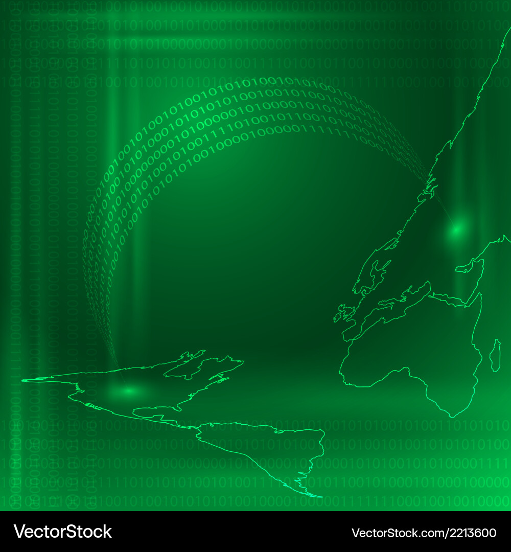 Stream of binary code Vector Image