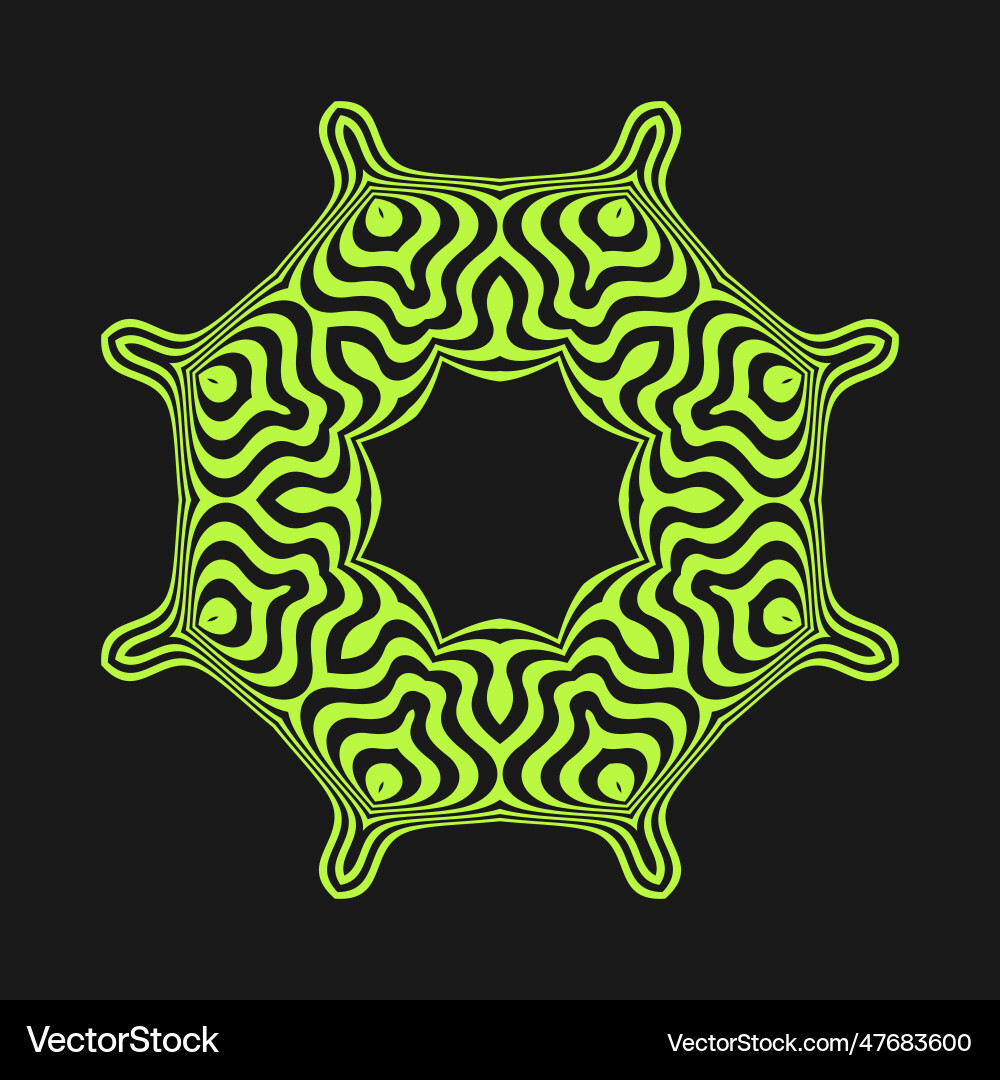 Symmetrical composition of wavy lines abstract vector image