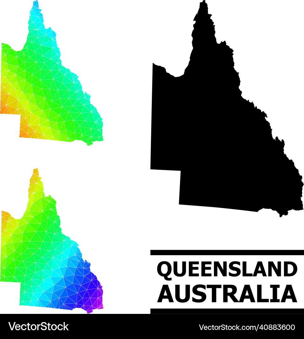 Triangle filled spectrum map of australian Triangle filled spectrum map of australian Vector Image