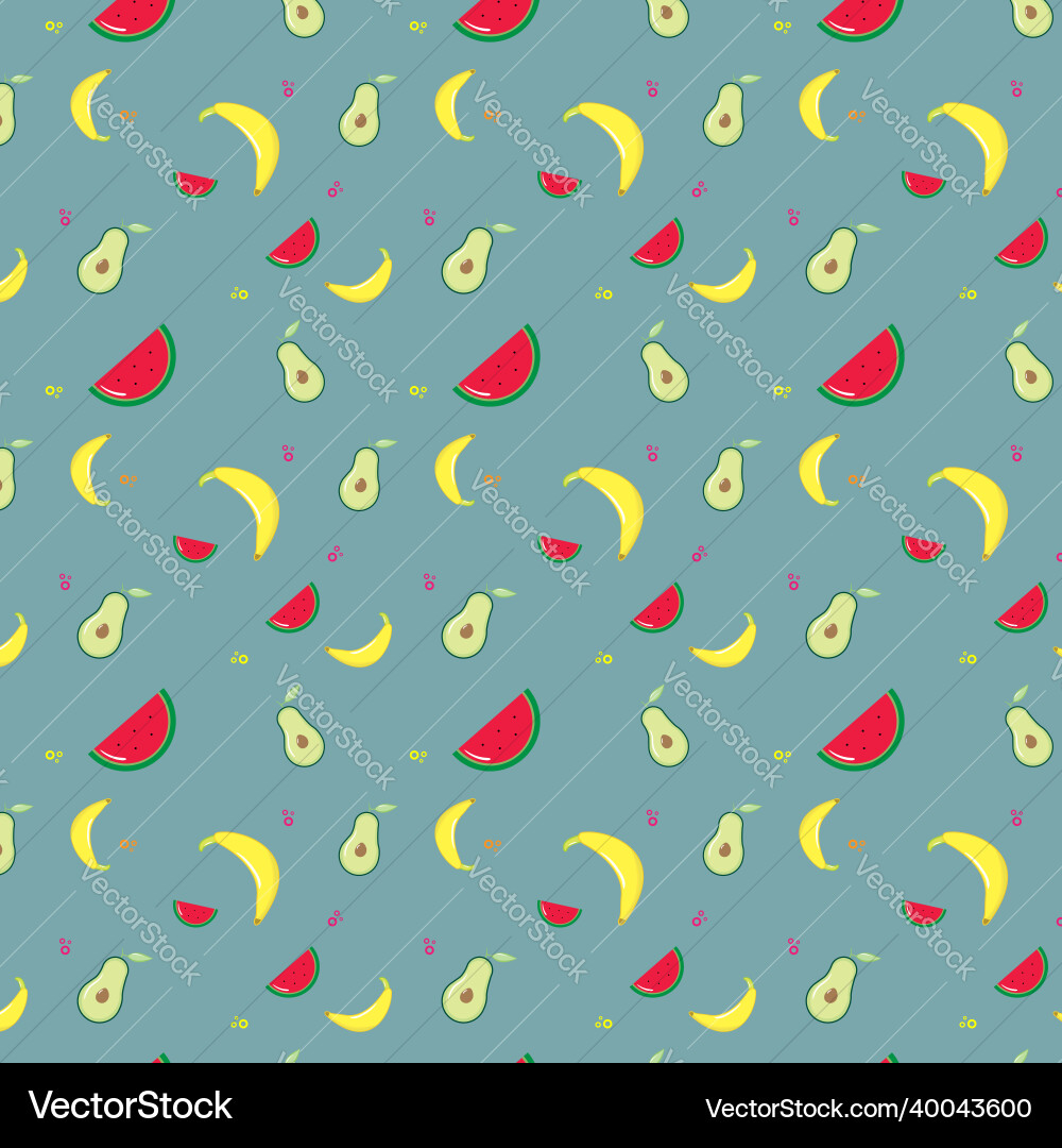 Tropical fruit seamless pattern Royalty Free Vector Image