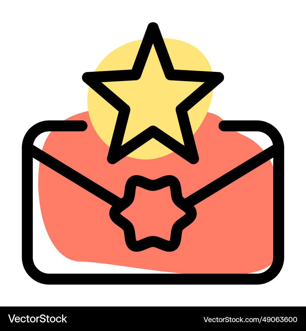 Using an envelope to transmit important message Vector Image