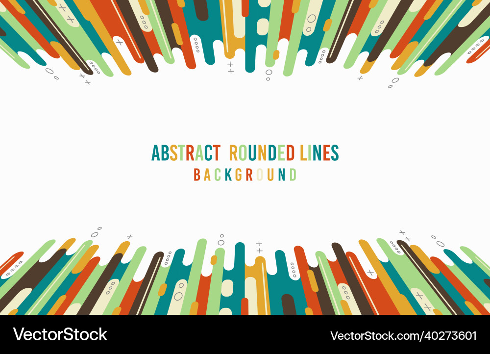 Abstract colorful rounded lines pattern artwork Abstract colorful rounded lines pattern artwork vector image