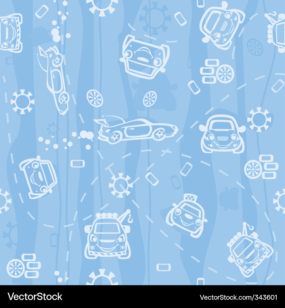 Cartoon Car Background Vector Image