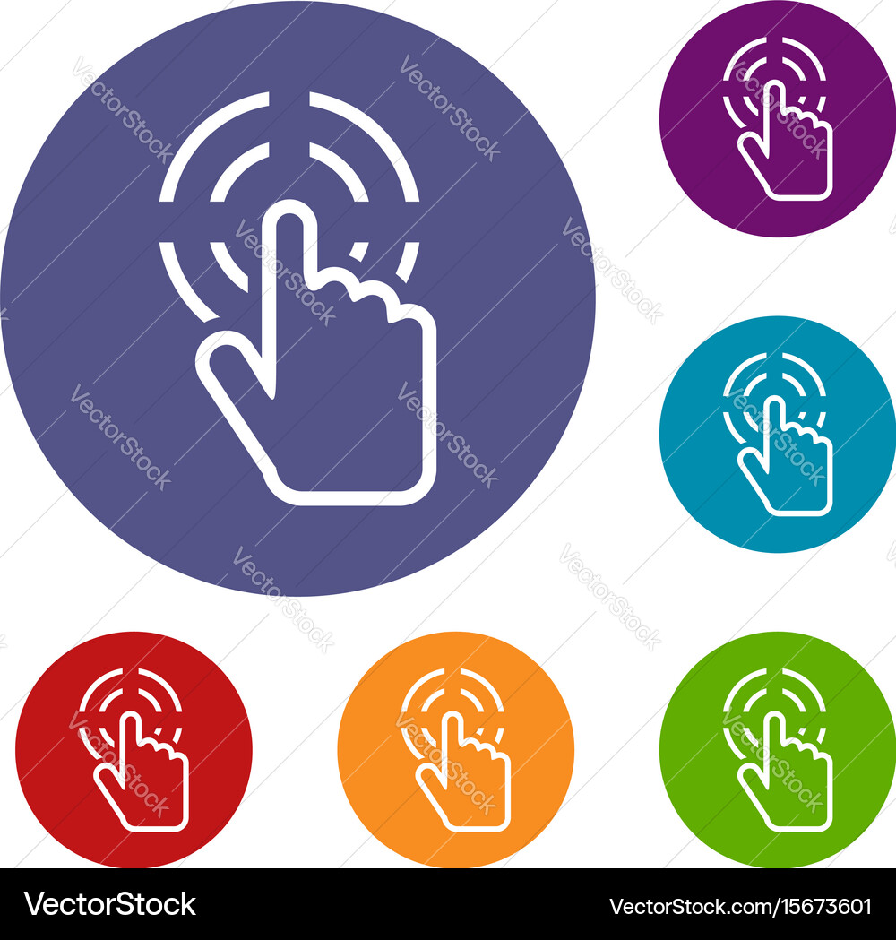 Click icons set vector image