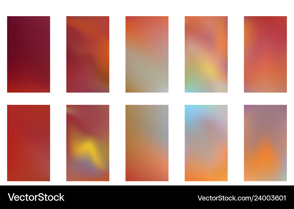 Collection of abstract gradient mesh futuristic Collection of abstract gradient mesh futuristic vector image