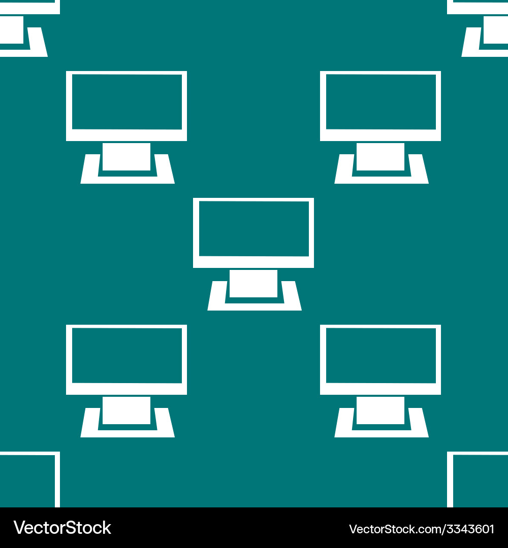 Computer web icon flat design seamless gray Vector Image